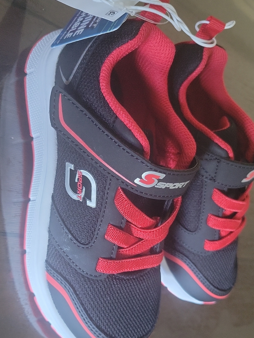 Skechers Kids Black and Red Sport Sneakers